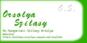 orsolya szilasy business card